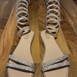 EGO Rhinestone Strappy Sandals